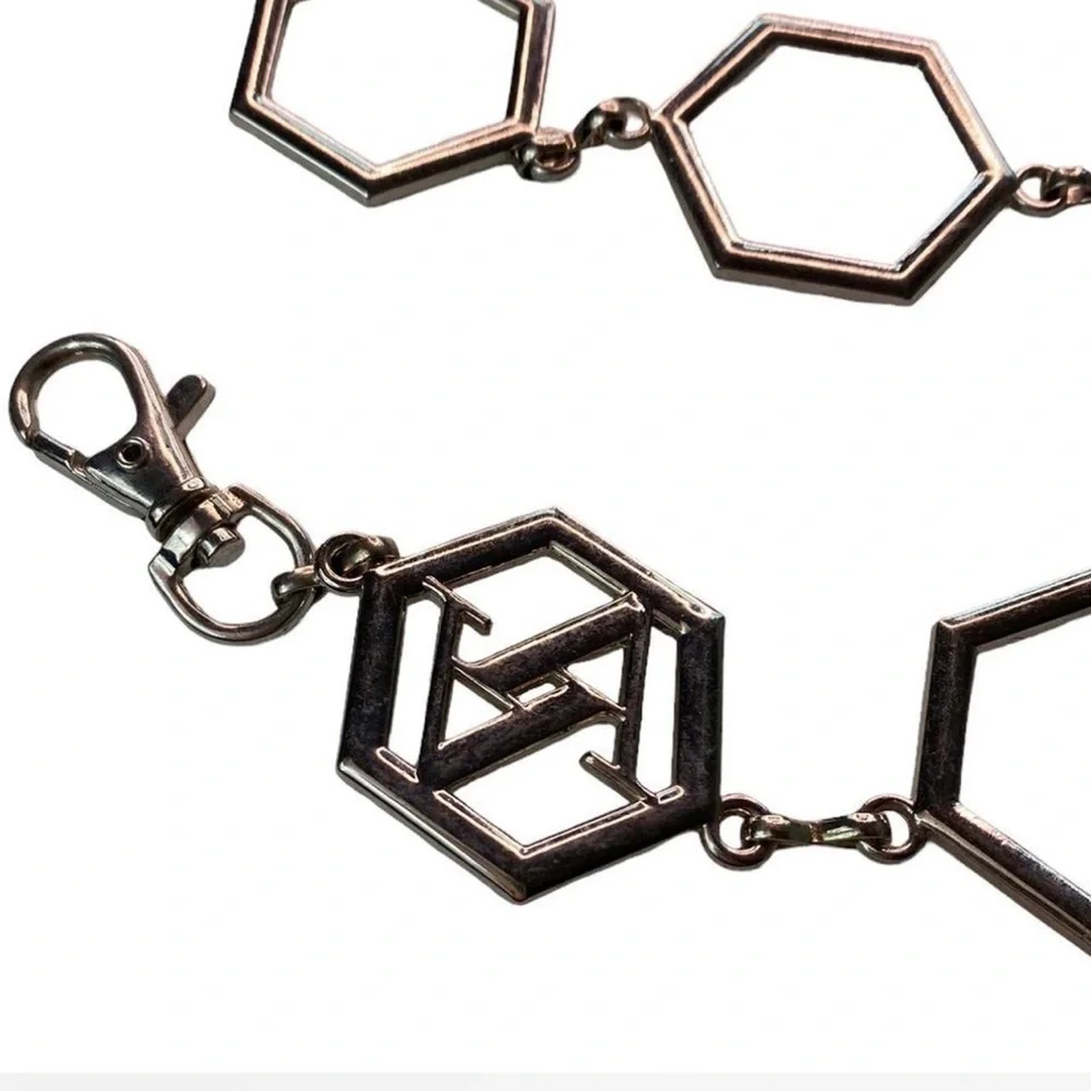 Vintage Silver Hexagon Chain Belt